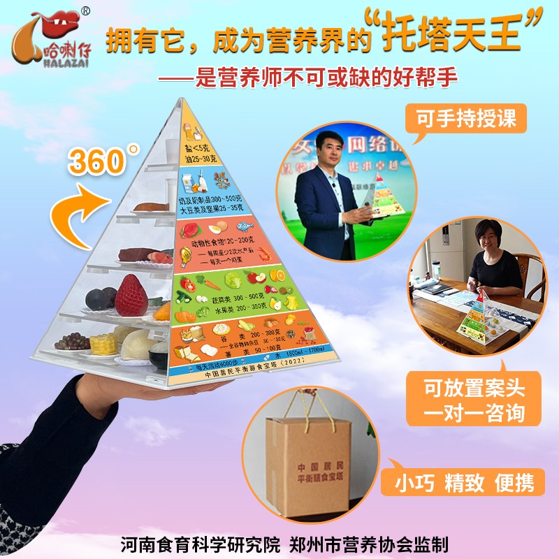 2022版中國(guó)居民平衡膳食寶塔模型迷你款